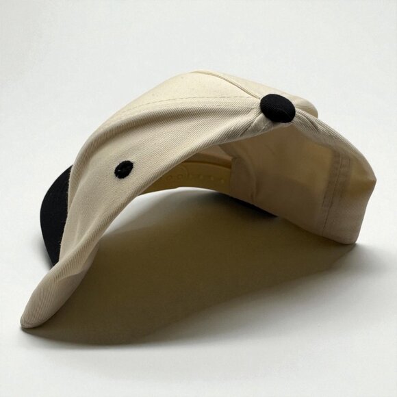 Campfire Bears Embroidered Hat | Cream & Black Snapback - Picture 2 of 2